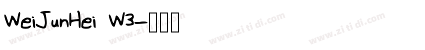 WeiJunHei W3字体转换